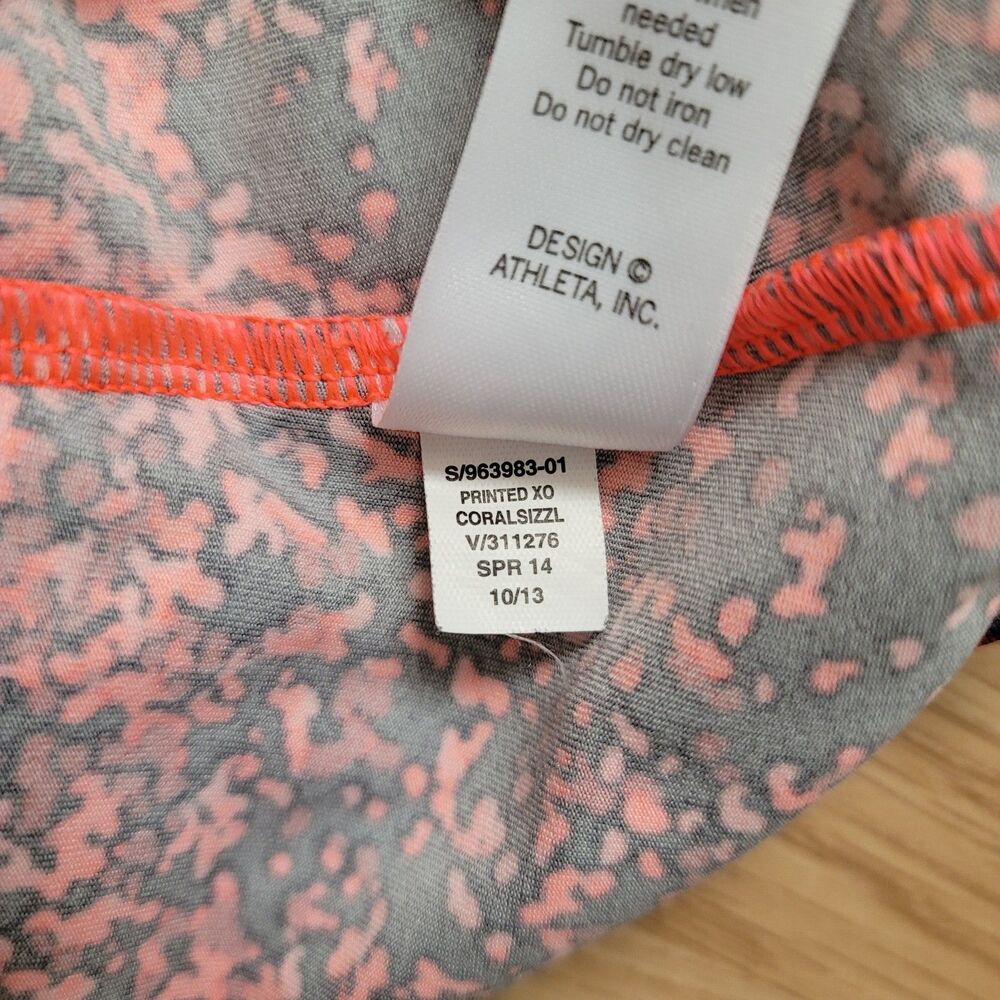 Athleta Racerback Tank Top with Built‑In Bra XXS Pink/Red Speckle - Picture 8 of 9